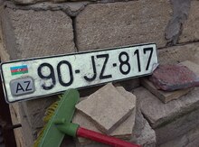 "Avtomobil qeydiyyat nişanı - 90-JZ-817" tapılıb