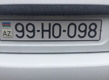 Avtomobil qeydiyyat nişanı - 99-HO-098