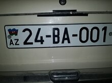 Avtomobil qeydiyyat nişanı - 24-BA-001
