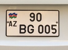 Avtomobil qeydiyyat nişanı - 90-BG-005