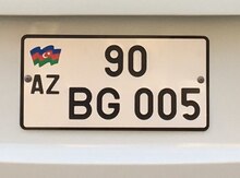 Avtomobil qeydiyyat nişanı -90-BG-005