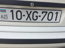 Avtomobil qeydiyyat nişanı - 10-XG-701