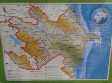 Azərbaycan xəritəsi (ingilis dilində)