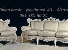 Yumşaq mebellərin yerində yuyulması