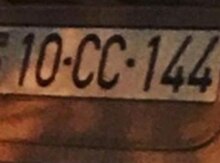 Avtomobil qeydiyyat nişanı - 10-CC-144