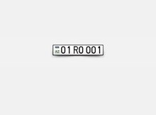 Avtomobil qeydiyyat nişanı - 01-RO-001