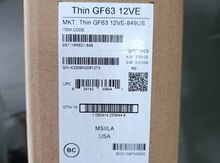 Noutbuk "MSI Thin GF63 12VE-849US"