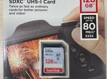 SD card "SanDisk", 128GB
