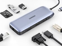 Məlumat kabeli "Ugreen USB-C to HDMI, DP, VGA, USB3.0, RJ45"