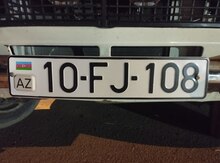 Avtomobil qeydiyyat nişanı - 10-FJ-108