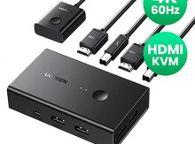 90478 UGREEN HDMI 2 In 1 Out KVM Switch