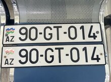 Avtomobil qeydiyyat nişanı - 90-GT-014