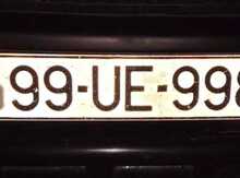 Avtomobil qeydiyyat nişanı - 99-UE-998