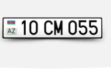 Avtomobil qeydiyyat nişanı - 10-CM-055