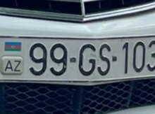 Avtomobil qeydiyyat nişanı - 99-GS-103