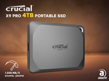 Crucial X9 Pro 4TB Portable SSD - 1050MB/s Read/Write, Water/Dust Resistant, with Mylio Photos+ - US