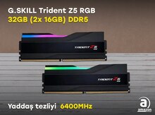 G.Skill 32GB RGB RAM DDR5 Trident Z5 6400MHz (2x 16GB) CL32 1.40V Dual Channel Kit Black