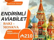 Bakı - Moskva aviabiletləri - 18, 19 may