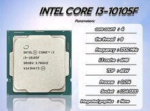 Prosessor "Intel Core i3-10105F CPU"