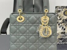 "Christian Dior Lady Dior Hand Bag Satin Ice blue" çantası 