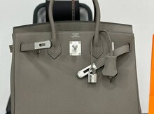 Çanta "Hermes Birkin Bag 35 in Gray Leather"