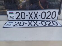 Avtomobil qeydiyyat nişanı "20-XX-020"