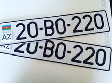 Avtomobil qeydiyyat nişanı - 20-BO-220