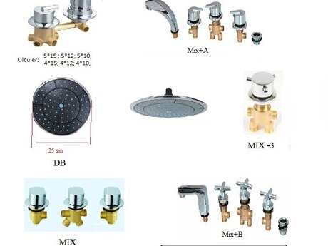 Duş kabinaları üçün ehtiyat hissələri 