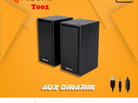 Stereo Dinamik "Kisonli T002" (Usb Aux Səs Gücləndirici)