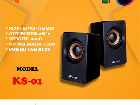 Stereo dinamik "Kisonli Ks-01" (USB AUX Səs Gücləndirici)