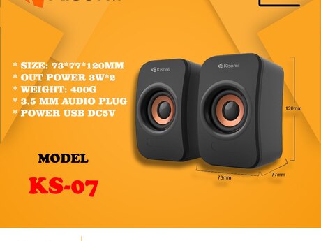 Stereo dinamik "Kisonli Ks-07" (USB AUX Səs Gücləndirici)