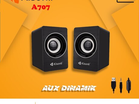 Stereo dinamik "Kisonli A-707" (USB AUX Səs Gücləndirici)