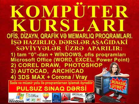 Kompüter və dizayn kursları