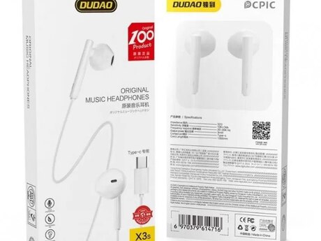 DUDAO Type-C Wired Earphones-X3S