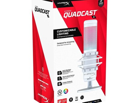 Gaming Microphone "HyperX Quadcast S USB White"