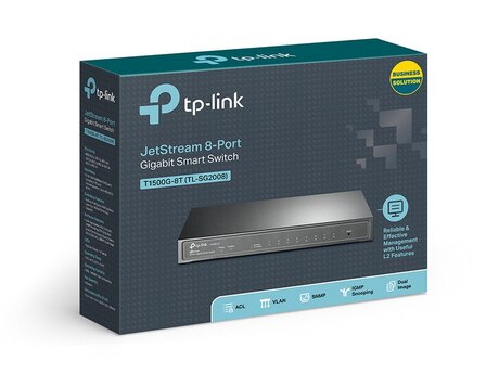 Şəbəkə avadanlığı "TP-Link T1500G-8T ( TL-SG2008 ) JETSTREAM 8 Port GIGABIT Smart Switch"