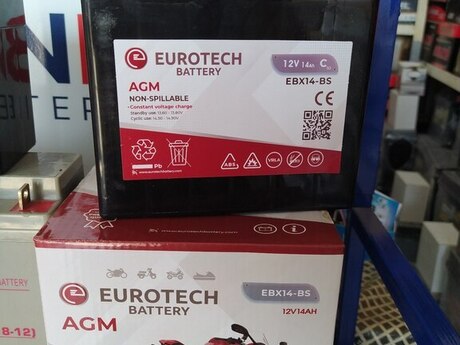 "Eurotech agm 12 volt 14 ah" akkumulyatoru  