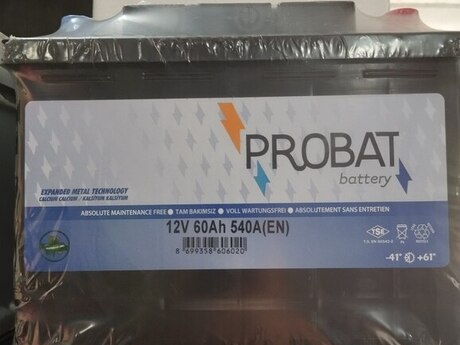 Akkumulyator "60 Ah Probat"