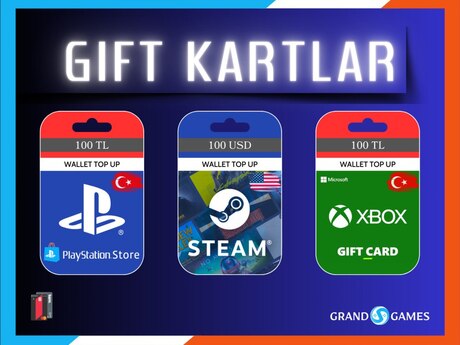 "PS4/PS5 üçün TL, UAH, USD, GBP, EUR" hədiyyə kartları