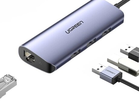 USB kabel "Ugreen USB-C to 3xUSB 3.0 RJ45" USB kabel "Ugreen USB-C to 3xUSB 3.0 RJ45"
