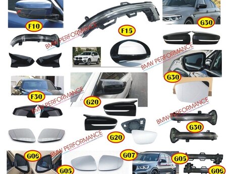 "BMW G30, G20, G05, F10, F30, F15"  güzgü qapaqları