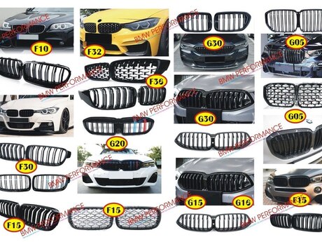 "BMW G30, G05, G20, F10, F30, F15, F32, F36" radiator barmaqlığı