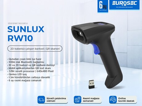 Barkod və QR kod skaneri "Sunlux RW10" Barkod və QR kod skaneri "Sunlux RW10"