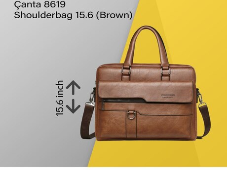 Noutbuk çantası "8619 Shoulderbag 15.6 (Brown)"