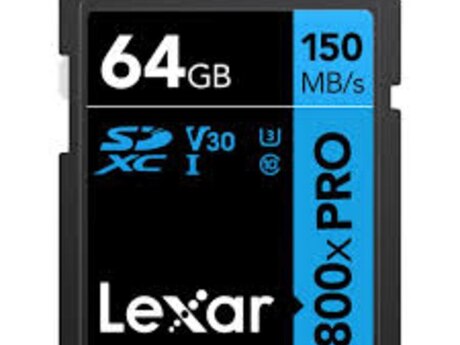 Yaddaş kartı "Lexar 64GB 800x PRO UHS-I SDXC Memory Card (BLUE Series)"