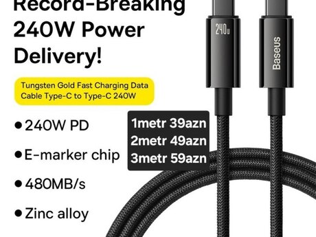 Type-C kabel 240w baseus
