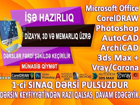 Dizayn, ofis, memarlıq üzrə işə hazırlıq