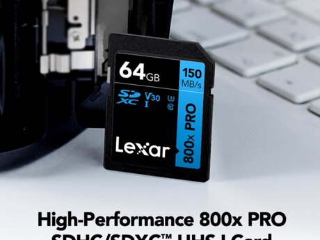 Yaddaş kartı "Lexar 64GB High-Performance 800x PRO UHS-I SDXC Memory Card (BLUE Series)"