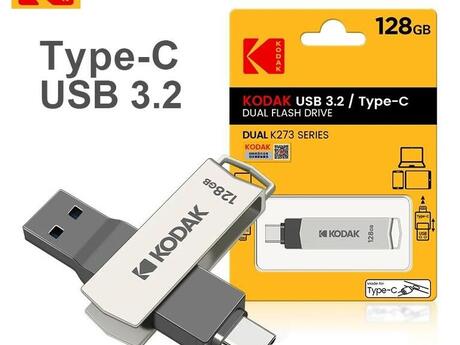Kodak Dual Flash Drive 2-in-1 USB-A 3.2 /Type-C(64GB, 128GB) Kodak Dual Flash Drive 2-in-1 USB-A 3.2 /Type-C(64GB, 128GB)