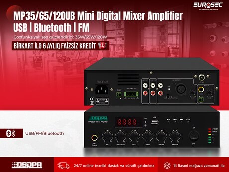 Digital Mixer Amplifier "DSPPA MP35/65/120UB"